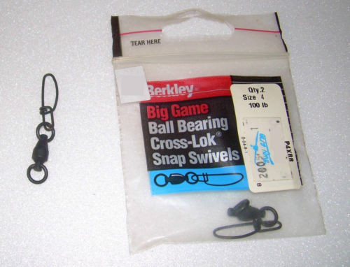 BERKLEY   MOSCHETTONI BALL BEARING CROSS-LOK SNAP SWIVEL SUPER STRONG Original import