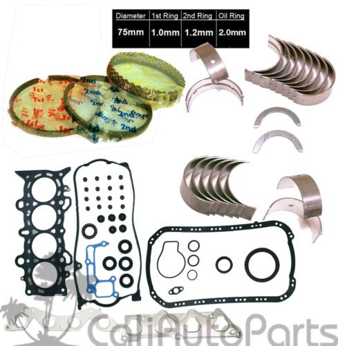 01-05   Honda Civic 1.7 D17A1 Non-VTec SOHC Full Set Main Rod Bearings RE-RING KIT Original import