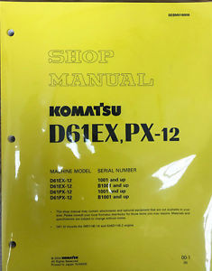Komatsu Vietnam  Bulldozer D61EX-12, D61PX-12 Service Repair Printed Manual