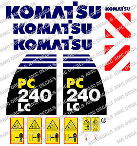 KOMATSU Swaziland  PC240LC -8 DIGGER DECAL STICKER SET