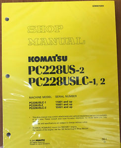 Komatsu Costa Rica  PC228USLC-1/2, PC228US-2 Service Repair Printed Manual