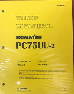 Komatsu Barbados  Excavator Service PC75UU-2 Shop Repair Manual