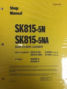 Komatsu Oman  Service SK815-5N SK815-5NA Turbo Manual SHOP SKID STEER