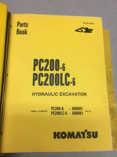 KOMATSU Uruguay  PC200-6 & PC200LC-6 Hydraulic Excavator Parts Book / Service Repair
