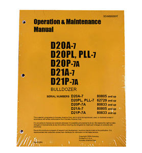 Komatsu Samoa Western  D20A-7 Dozer Operation & Maintenance Manual
