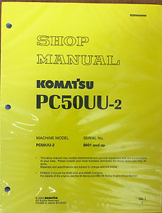 Komatsu Egypt  Service PC50UU-2 Excavator Shop Repair Manual