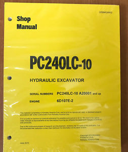 Komatsu Liberia  PC240LC-10 Hydraulic Excavator Shop Repair Service Manual