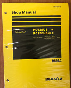 Komatsu Niger  PC138USLC-8 PC138US-8 Service Repair Printed Manual