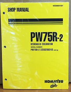 Komatsu Slovenia  Service PW75R-2 Excavator Shop Manual NEW REPAIR