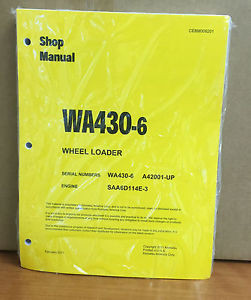 Komatsu Netheriands  WA430-6 Wheel Loader Shop Service Repair Manual (A42001 & up)
