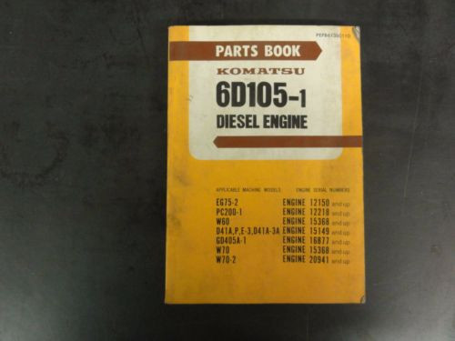 Komatsu Samoa Eastern  6D105-1 Diesel Engine Parts Book