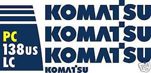 Komatsu Belarus  PC138USLC Excavator - Decal Graphics Kit