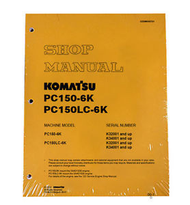 Komatsu Costa Rica  Service PC150-6K Shop Repair Manual NEW