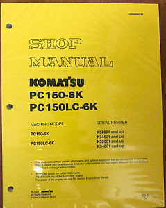Komatsu Suriname  Service PC150-6K Shop Repair Manual NEW