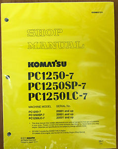 Komatsu Samoa Western  PC1250-7 PC1250LC-7 PC1250SP-7 Service Manual