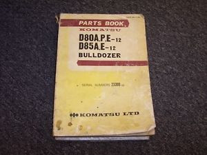 Komatsu Netheriands  D85A-12 D85E-12  Bulldozer Dozer Loader Parts Catalog Manual Book