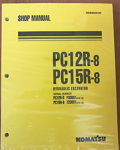 Komatsu Uruguay  Service PC12R-8, PC15R-8 Shop Manual NEW