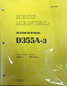 Komatsu Egypt  D355A-3 Shop, Repair, Service, Manual - Bulldozer - Crawler - Bull Dozer