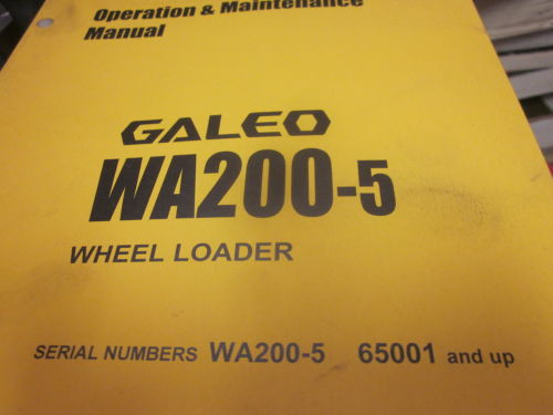 Komatsu Swaziland  WA200-5 Wheel Loader Operation & Maintenance Manual