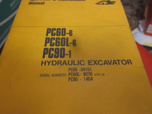 Komatsu Russia  PC60-6 PC60L-6 PC90-1 Hydraulic Excavator Operation & Maintenance Manual