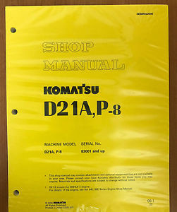 Komatsu Iran  Service D21A-8, D21P-8 Shop Manual Dozer Workshop Repair Book