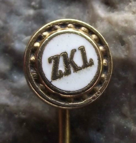 Vintage ZKL Czechoslovakia Ball Bearing Firm Race & Cage Advertising Pin Badge Original import