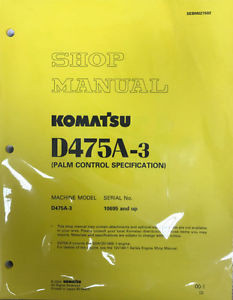 Komatsu Solomon Is  D475A-3 Service Repair Workshop Printed Manual