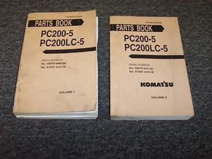 Komatsu Fiji  PC200-5 PC200LC-5 Hydraulic Excavator Parts Catalog Manual Guide Set