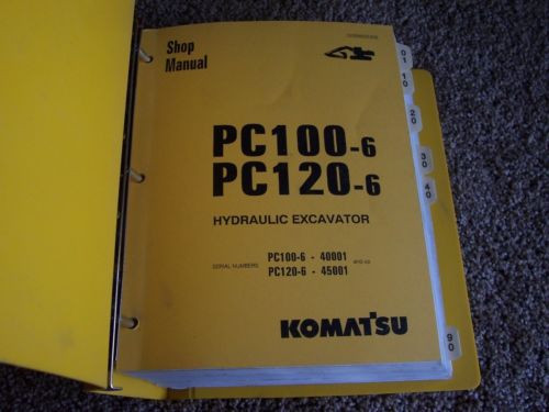 Komatsu Bahamas  PC100-6 40001- PC120-6 45001- Hydraulic Excavator Service Shop Manual