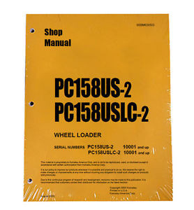 Komatsu Slovenia  Service PC158US-2, PC158USLC-2 Shop Manual NEW