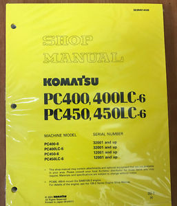 Komatsu Botswana  PC400-6,PC400LC-6,PC450-6,PC450LC-6 Excavator Shop Repair Service Manual
