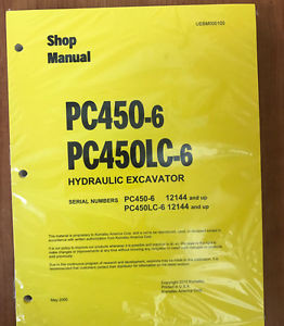 Komatsu Brazil  PC450-6, PC450LC-6 Service Repair Printed Manual 12144 AND UP