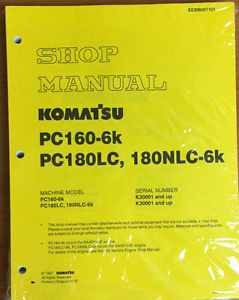 Komatsu Cuinea  Service PC160-6K, PC180LC-6K/NLC-6K Shop Manual