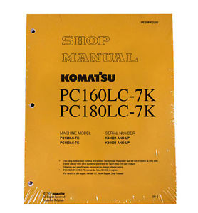 Komatsu Liechtenstein  Excavator Service PC160LC-7K, PC180LC-7K Shop Printed Manual