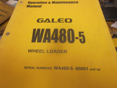 Komatsu Solomon Is  WA480-5 Wheel Loader Operation & Maintenance Manual S/N 80001 & Up