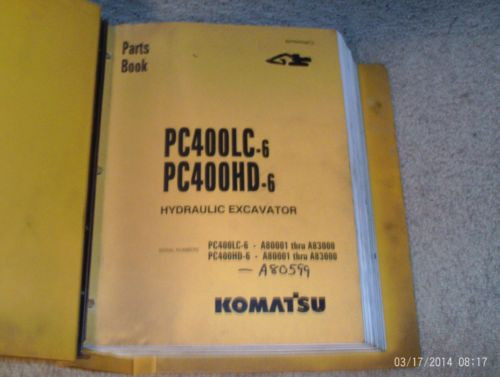 Komatsu Barbuda  PC400LC -6 PC400HD -6 Excavator Parts Catalog Manual # BEPB4006C3