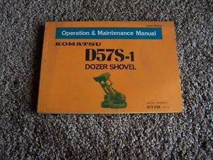 Komatsu Barbados  D57S-1 Dozer Shovel D57S-8188- Owner Owner's Operation Manual