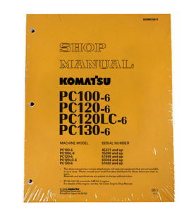Komatsu Uruguay  Service PC120LC-6, PC130-6 Shop Manual NEW
