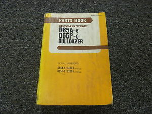 Komatsu Barbados  D65A-6 D65P-6 Bulldozer Dozer Parts Catalog Manual