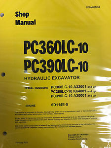 Komatsu Netheriands  PC360LC-10 PC390LC-10 Service Repair Printed Manual