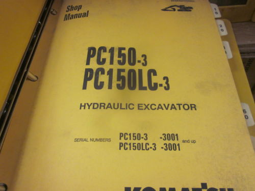 Komatsu Rep.  PC150-3 PC150LC-3 Hydraulic Excavator Repair Shop Manual