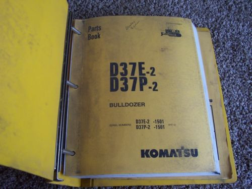 Komatsu Denmark  D37E-2 D37P-2 1501- Bulldozer Dozer Factory Parts Catalog Manual Manual