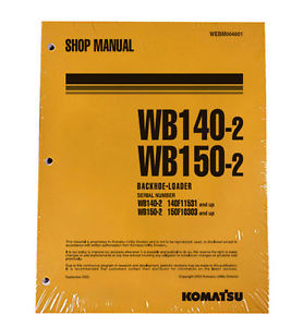 Komatsu Costa Rica  Service WB140-2, WB150-2 Backhoe Shop Manual