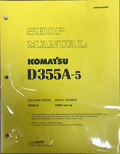 Komatsu Bahamas  D355A-5 Service Repair Workshop Printed Manual