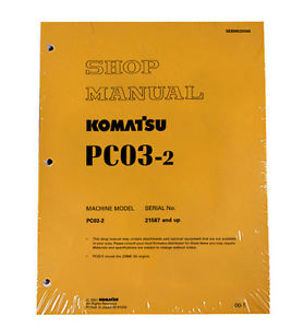 Komatsu Ethiopia  Service PC03-2 Shop Manual Repair Book NEW