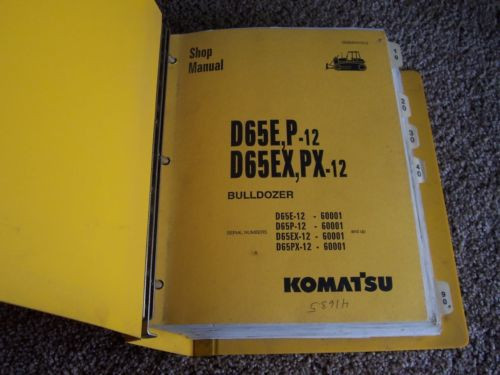 Komatsu Egypt  D65E P-12 D65EX PX-12 Billdozer Dozer 60001-  Service Shop Repair Manual