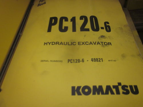 Komatsu Malta  PC120-6 Hydraulic Excavator Parts Book Manual