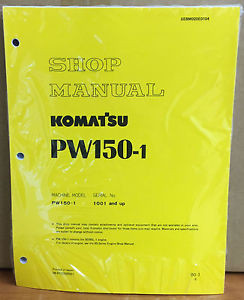 Komatsu Belarus  Service PW150-1 Excavator Shop Manual NEW REPAIR