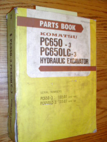 Komatsu Samoa Eastern  PC650-3, LC-3 PARTS MANUAL BOOK CATALOG HYDRAULIC EXCAVATOR SHOVEL GUIDE