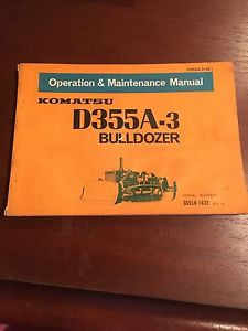Komatsu Honduras  Operation & Maintenance Manual for D355A-3 Bulldozer